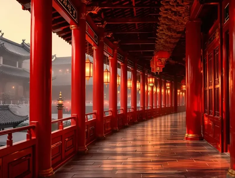 古装题材短剧精选画面，宫墙深深，爱恨长安